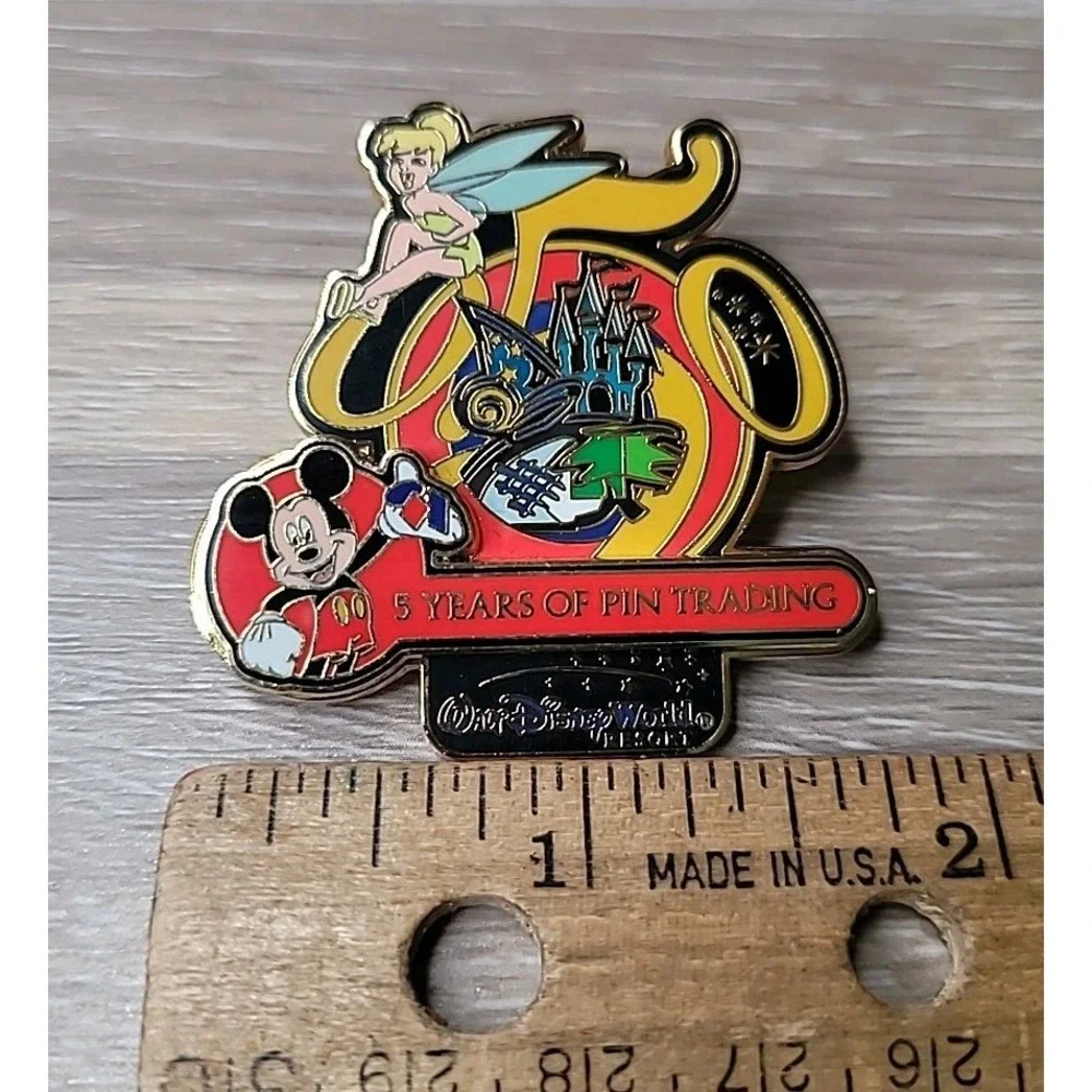 Authentic Disney 5 Years of Pin Trading Limited Edition‎ Mickey Tinkerbell